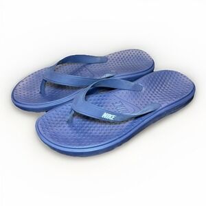 NIKE Solay Blue Thong Flip Flops Size 13